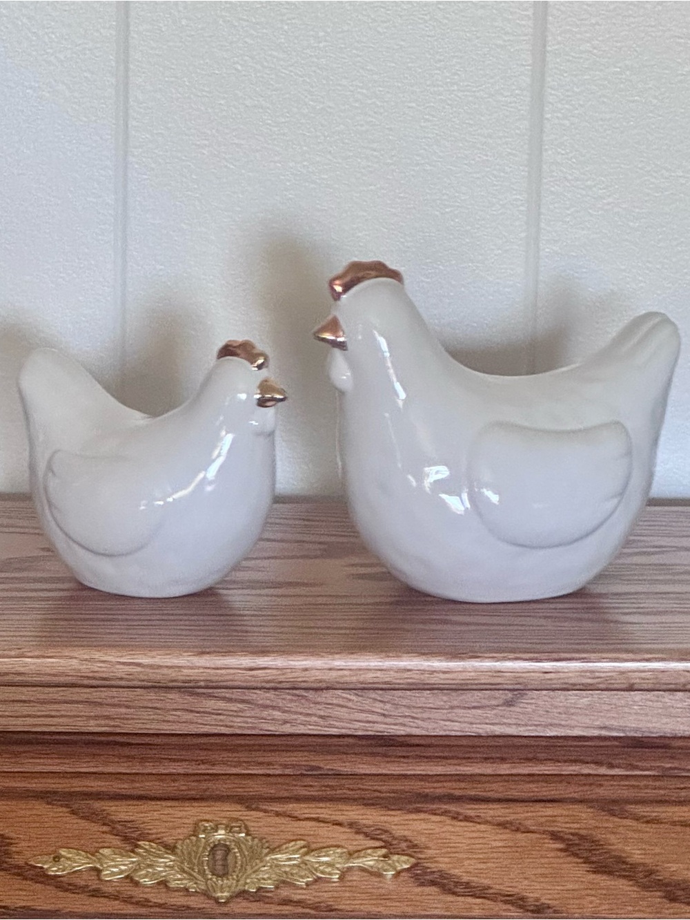 Target Bullseye’s White Ceramic Hens Set Farmhouse